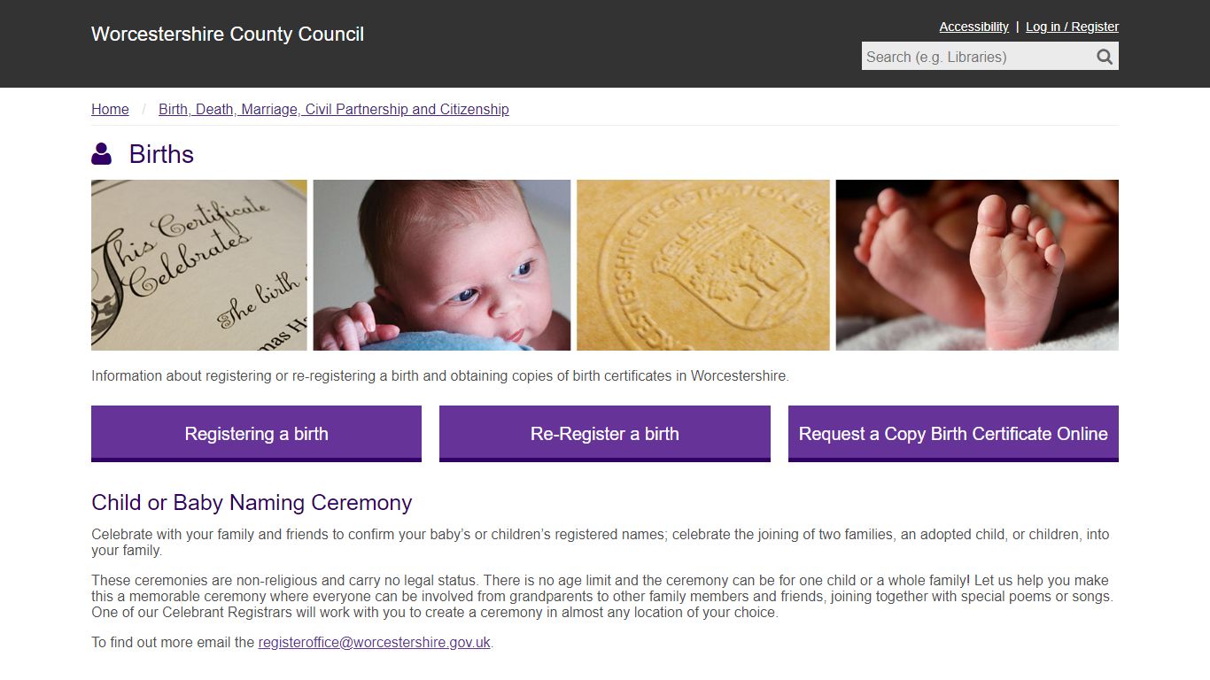 Births | Worcestershire County Council