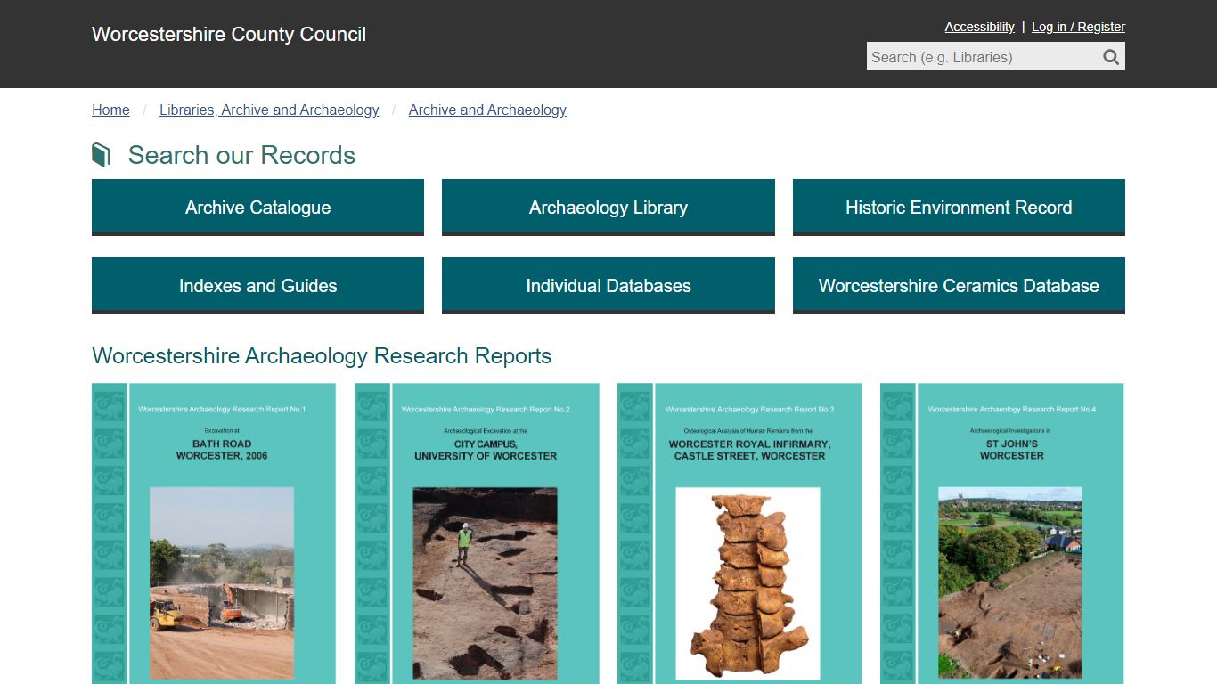 Search our Records | Worcestershire County Council